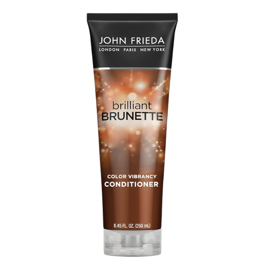John Frieda Brilliant Brunette, Color Boosting Conditioner, Enhances and Protects Multi-Dimensional Tones, With Sweet Almond Oil to Rehydrate and Replenish Dry Hair, 8.45 Oz