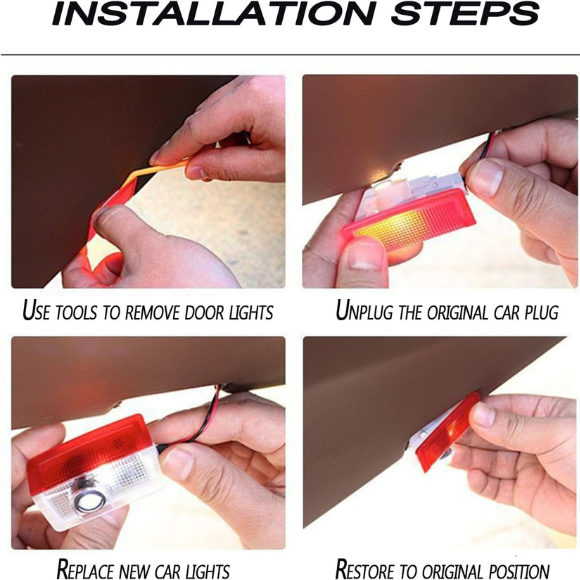 4X LED Door Courtesy logo Light Ghost Shadow Laser Projector For Mercedes-Benz