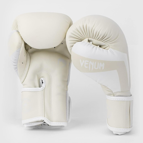 Venum Elite 14oz Boxing Gloves – White/Off-White, Professional MMA & Training Gloves