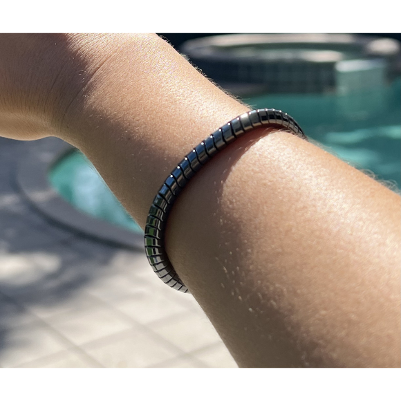 Magnetic Therapy Hematite Bracelet 8mm Natural Stone Beads for Men & Women – Energy Balance & Wellness Jewelry