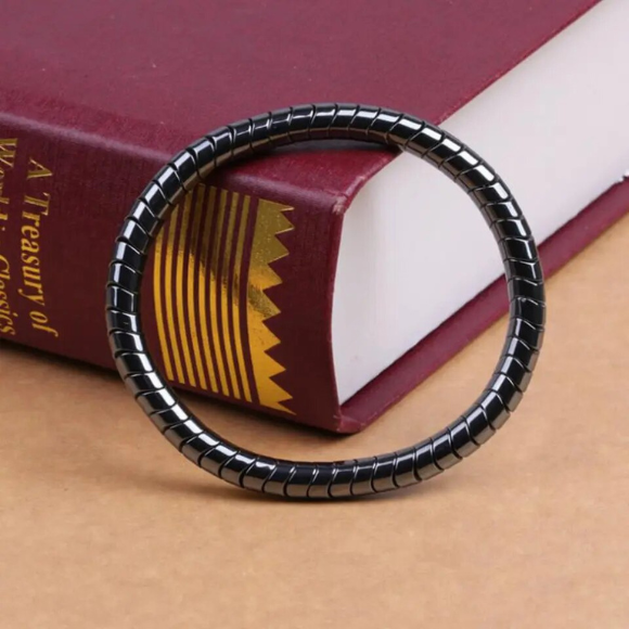 Magnetic Therapy Hematite Bracelet 8mm Natural Stone Beads for Men & Women – Energy Balance & Wellness Jewelry