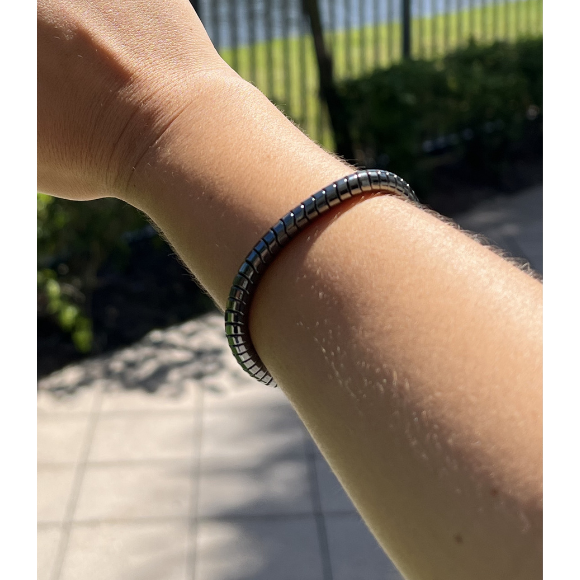 Magnetic Therapy Hematite Bracelet 8mm Natural Stone Beads for Men & Women – Energy Balance & Wellness Jewelry