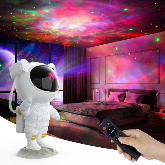 Astronaut Star Projector, Galaxy Space Projector Night Light, 360 Degree Rotation