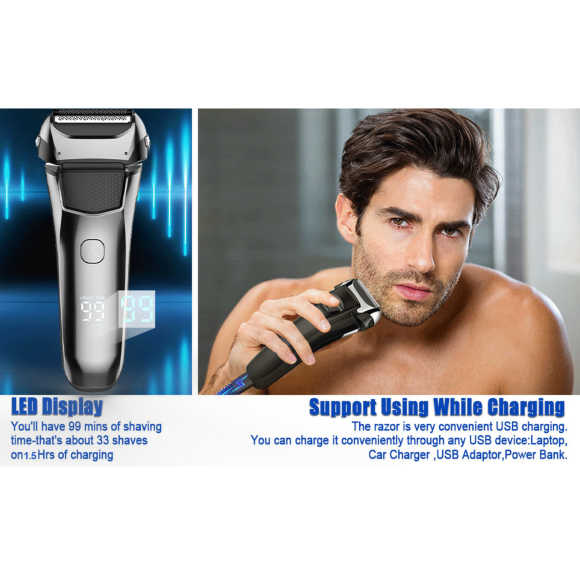 Electric Razor for Men,Shavers for Men Electric Razor Wet Dry