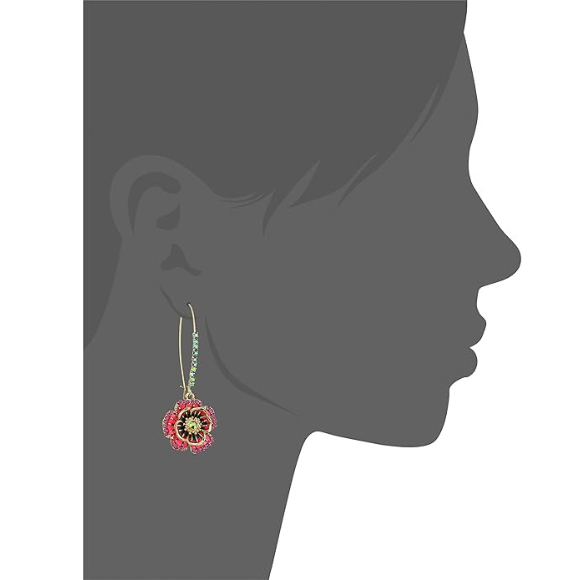 Betsey Johnson Rose Dangle Earring Color