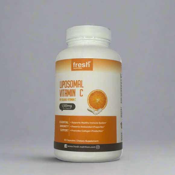 Fresh Nutrition Vitamin C Capsule Supplement - 1500mg per Serving Vit C