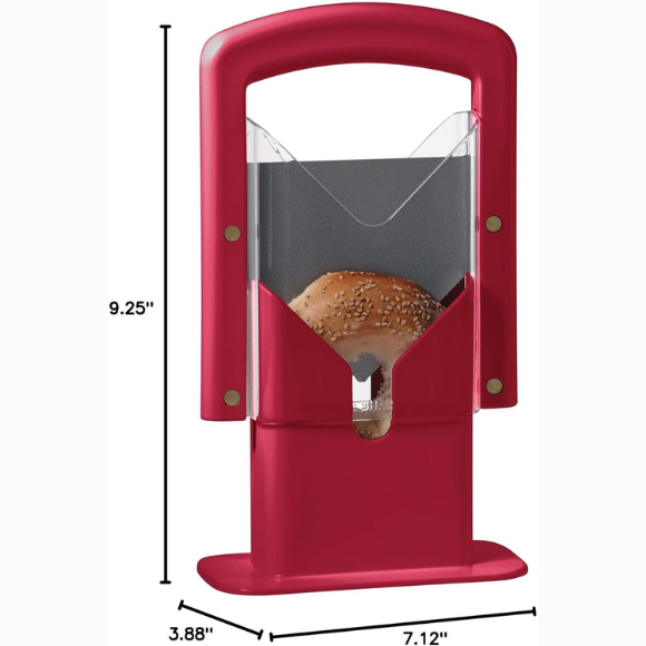 Hoan The Original Bagel Guillotine Universal Slicer, 9.25-Inch, Red
