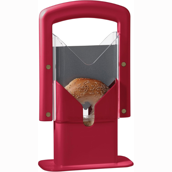 Hoan The Original Bagel Guillotine Universal Slicer, 9.25-Inch, Red