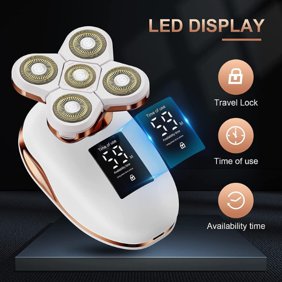 2-in-1 Electric Razors for Women, Wet/Dry 5D Razor & Hair Trimmer