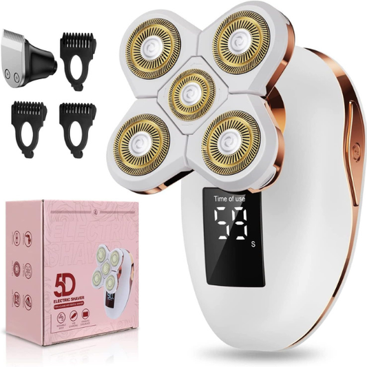 2-in-1 Electric Razors for Women, Wet/Dry 5D Razor & Hair Trimmer