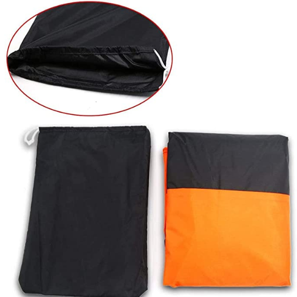NEW Black and Orange Waterproof Motorcycle Cover XXXL116" Fits Large Cruisers And Touring Bikes