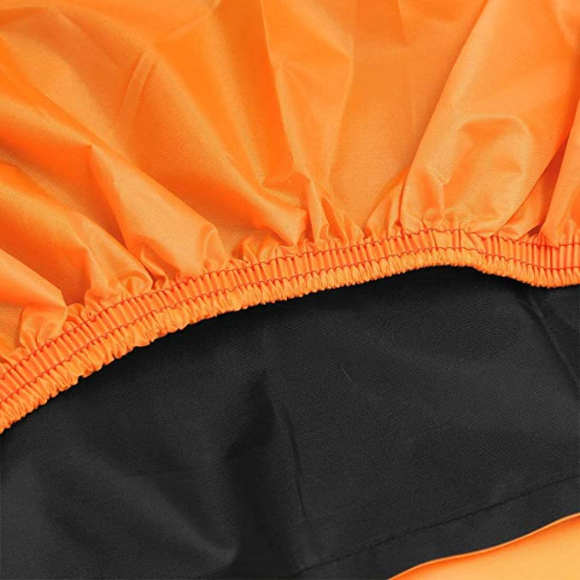 NEW Black and Orange Waterproof Motorcycle Cover XXXL116" Fits Large Cruisers And Touring Bikes
