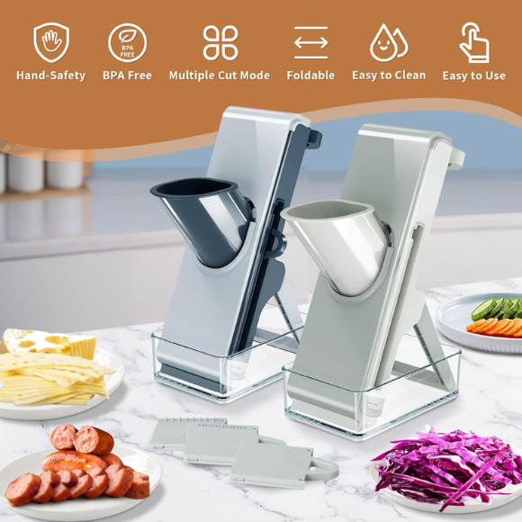 Adjustable Stainless Steel Vegetable Slicer & Chopper – Multifunctional Safe Dicer for Home & Commercial Use
