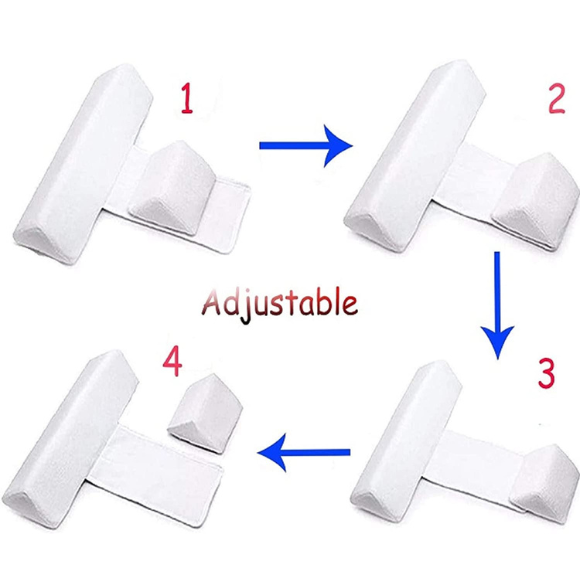 Baby Side Sleeper Comfort Wedge – Adjustable Newborn Pillow | Soft Velvet & Memory Foam (Unisex White)