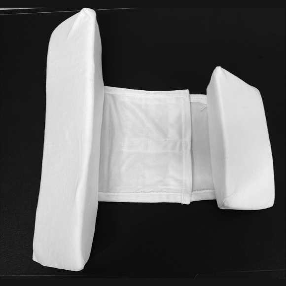 Baby Side Sleeper Comfort Wedge – Adjustable Newborn Pillow | Soft Velvet & Memory Foam (Unisex White)