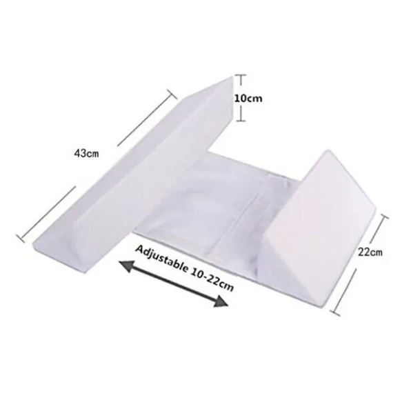 Baby Side Sleeper Comfort Wedge – Adjustable Newborn Pillow | Soft Velvet & Memory Foam (Unisex White)