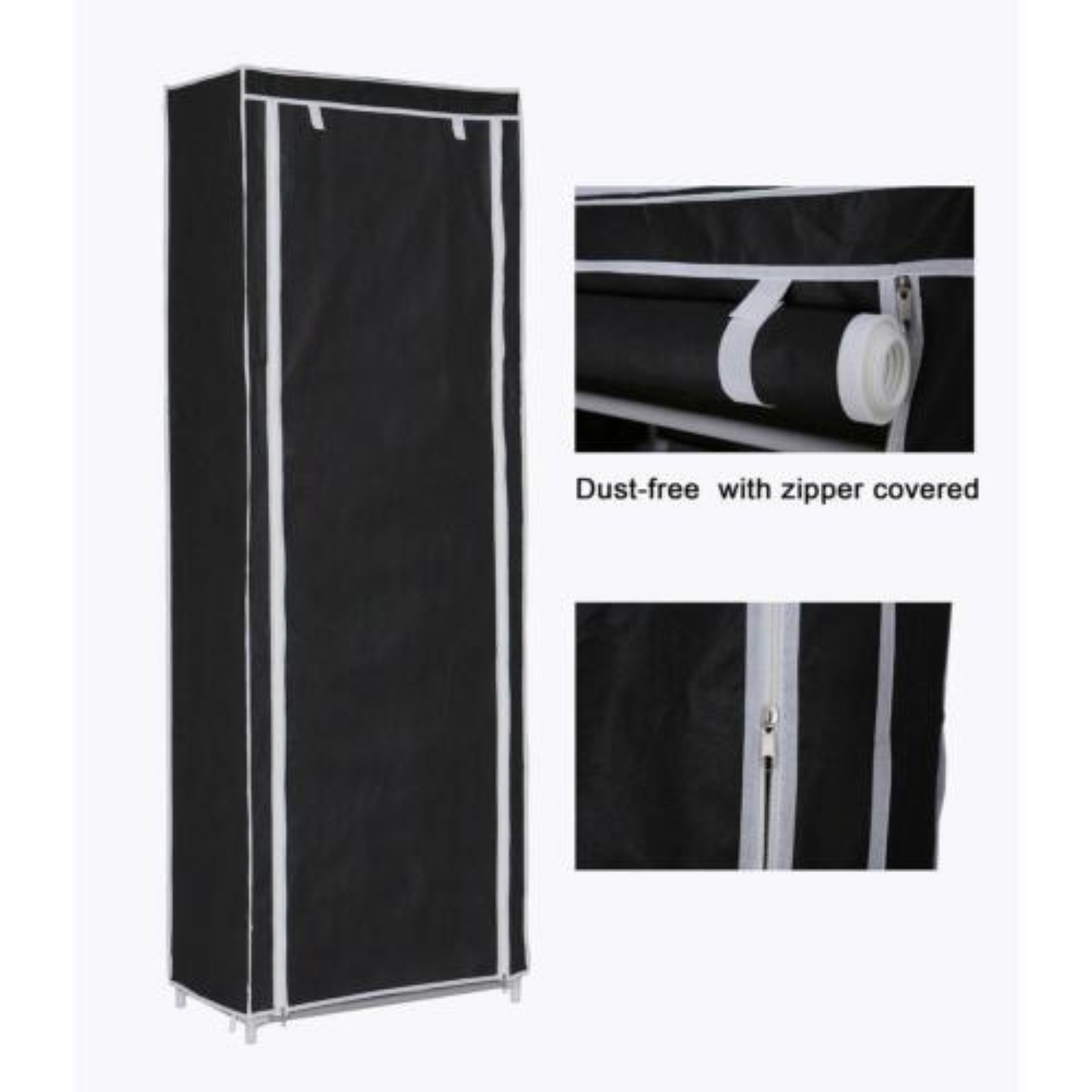 New 9 Tier Shoe Rack Shelf Standing Closet Cabinet Storage with Cover Black