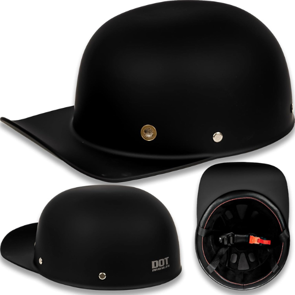 Baseball Style Cap Retro Motorcycle Helmet Unisex-Adult - DOT Approved