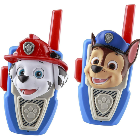 Paw Patrol Walkie Talkies, Marshall & Chase Set of 2 - Push to Talk Button for Children Ages 3+