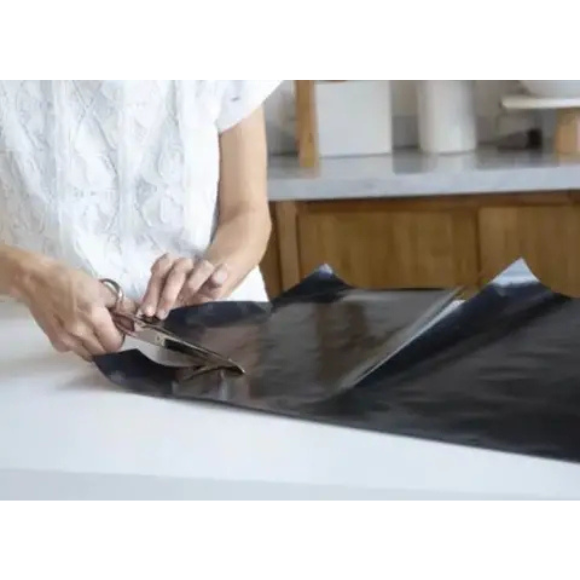 2 Pack Large Non-Stick Reusable Oven Bottom Liners for Gas & Electric Oven - Black