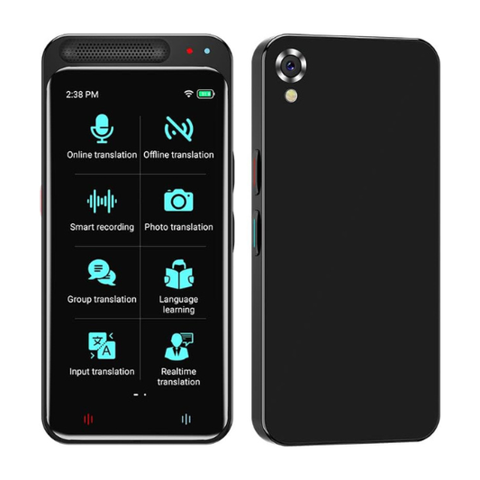Language Translator Device, Portable Translator Device with 138 Languages & 4.1" Touch Screen, Smart Voice Photo Translator Real Time, Offline Online Translation for Business Learning Travel (Black)