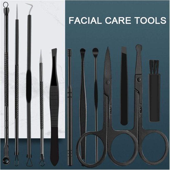 18-in-1 Stainless Steel Pedicure Manicure Set – Professional Grooming Kit with Travel Case for Men & Women