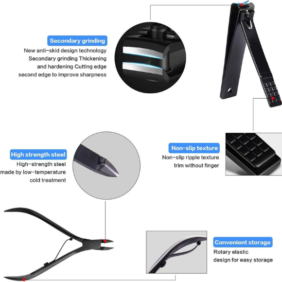 18-in-1 Stainless Steel Pedicure Manicure Set – Professional Grooming Kit with Travel Case for Men & Women