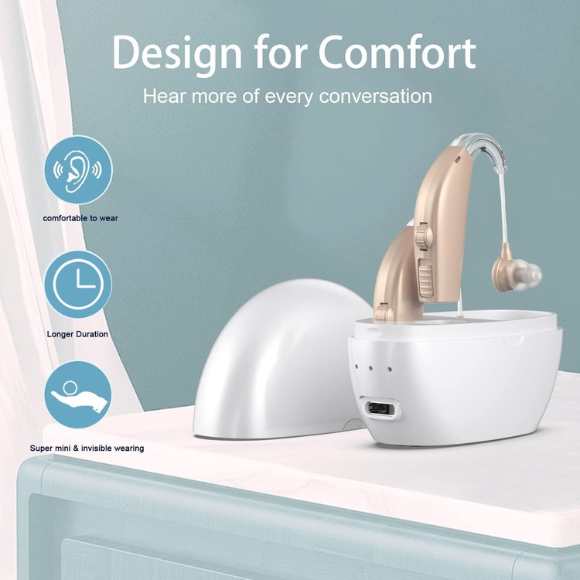 Hearing Aids Hearing Amplifiers for Seniors Rechargeable with Noise Cancelling
