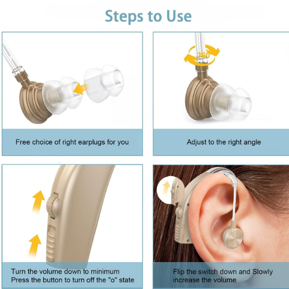 Hearing Aids Hearing Amplifiers for Seniors Rechargeable with Noise Cancelling