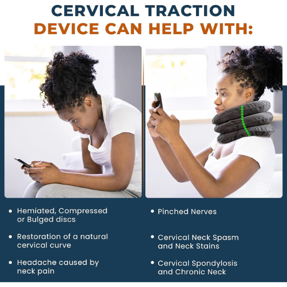Neck Stretcher & Cervical Traction Device – Neck Brace for Pain Relief and Support