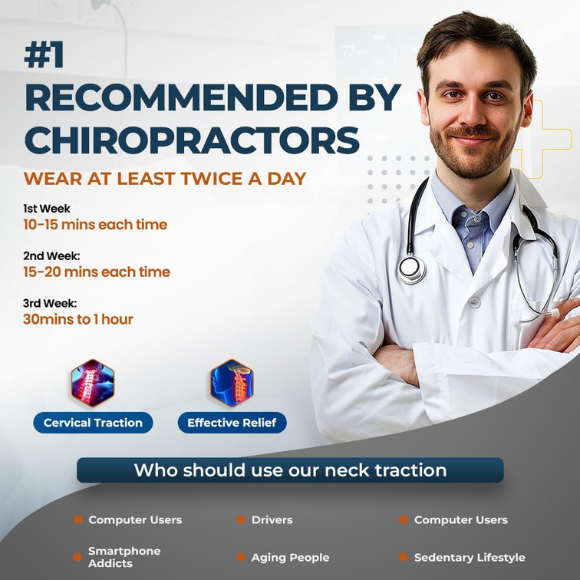 Neck Stretcher & Cervical Traction Device – Neck Brace for Pain Relief and Support