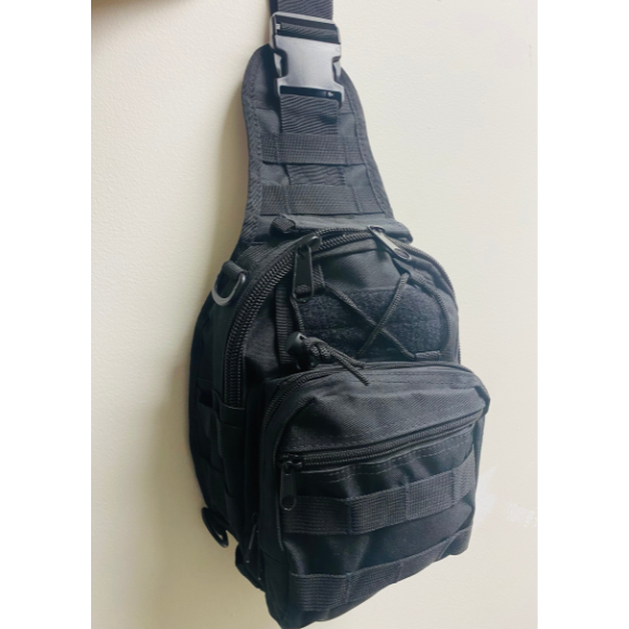 Men Backpack Tactical Sling Bag Chest Shoulder Body Molle Day Pack Pouch Black
