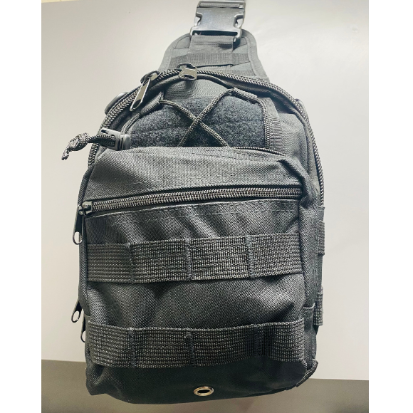 Men Backpack Tactical Sling Bag Chest Shoulder Body Molle Day Pack Pouch Black