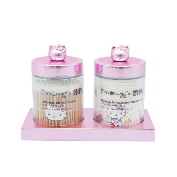The Crème Shop x Hello Kitty Cotton Swabs & Cotton Pads Set, 2 Pack