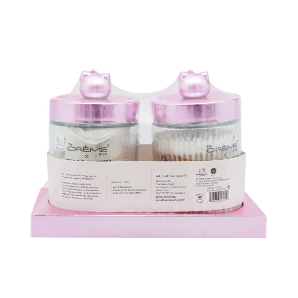 The Crème Shop x Hello Kitty Cotton Swabs & Cotton Pads Set, 2 Pack