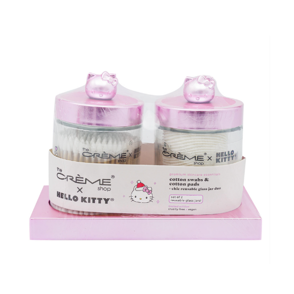 The Crème Shop x Hello Kitty Cotton Swabs & Cotton Pads Set, 2 Pack