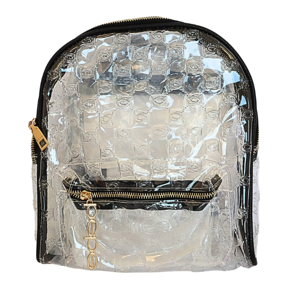 BEBE Caitlin clear backpack - Clear/Black