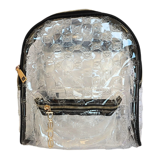 BEBE Caitlin clear backpack - Clear/Black