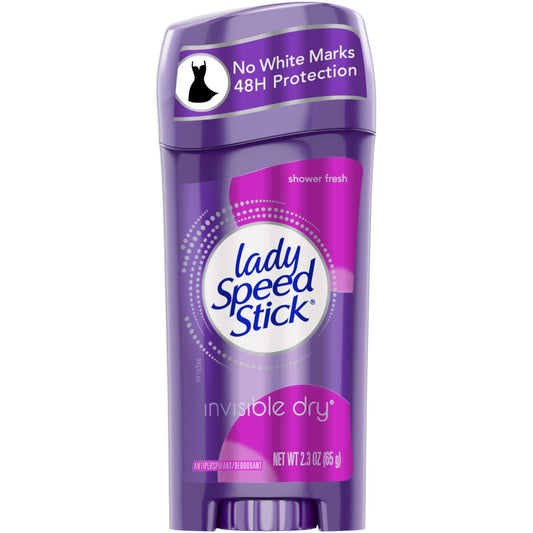 Lady Speed Stick Invisible Dry Antiperspirant Deodorant, Shower Fresh, 2.3oz