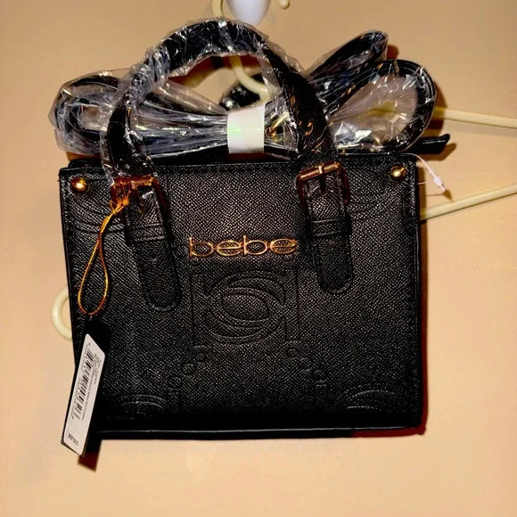BEBE Zenia embossed mini satchel - Black