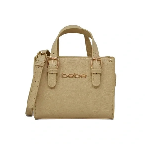 BEBE Zenia embossed mini satchel - Almond