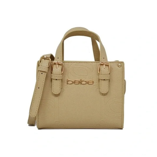 BEBE Zenia embossed mini satchel - Almond