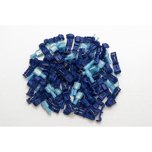 50pcs Quick Wire Connectors – Snap Splice Lock Electrical Crimp Terminals for 18–14 AWG Cables