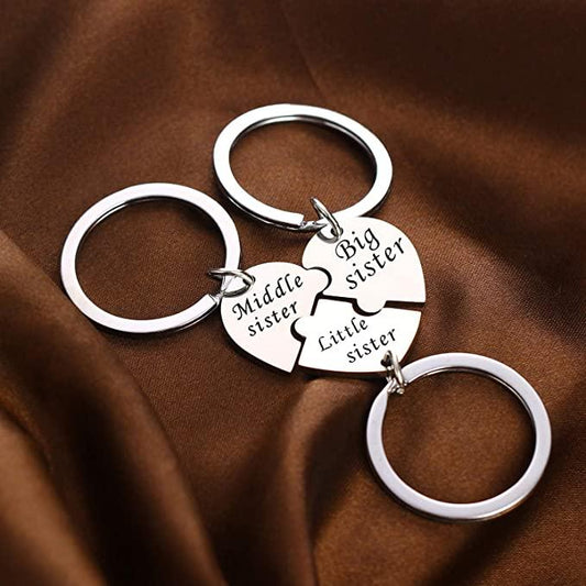 🔥SALE🔥3PCs/Set Big Sister Little Sister Keychains Set | Mother to Daughters Gifts