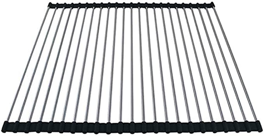 ❗️NEW❗️ Extra Large Over the Sink Drying Rack Stainless Steel Roll-Up Dish Food Drainer