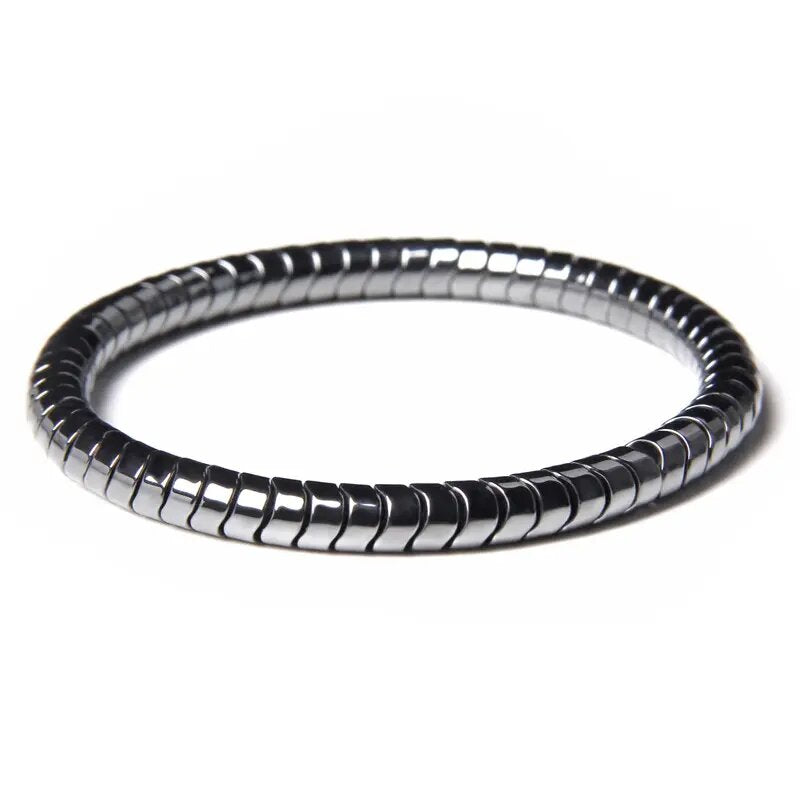 Magnetic Therapy Hematite Bracelet 8mm Natural Stone Beads for Men & Women – Energy Balance & Wellness Jewelry