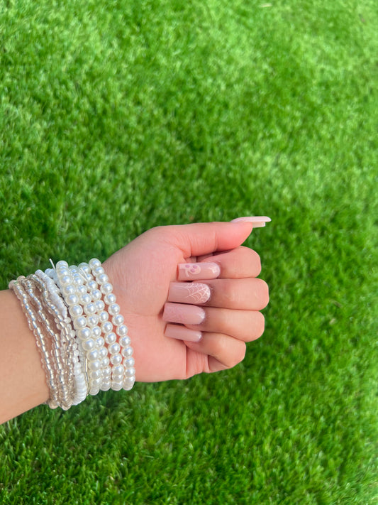 Bohemian Multilayer Pearl Beaded Elastic Bracelet – Stretch Rope Fashion Jewelry for Women