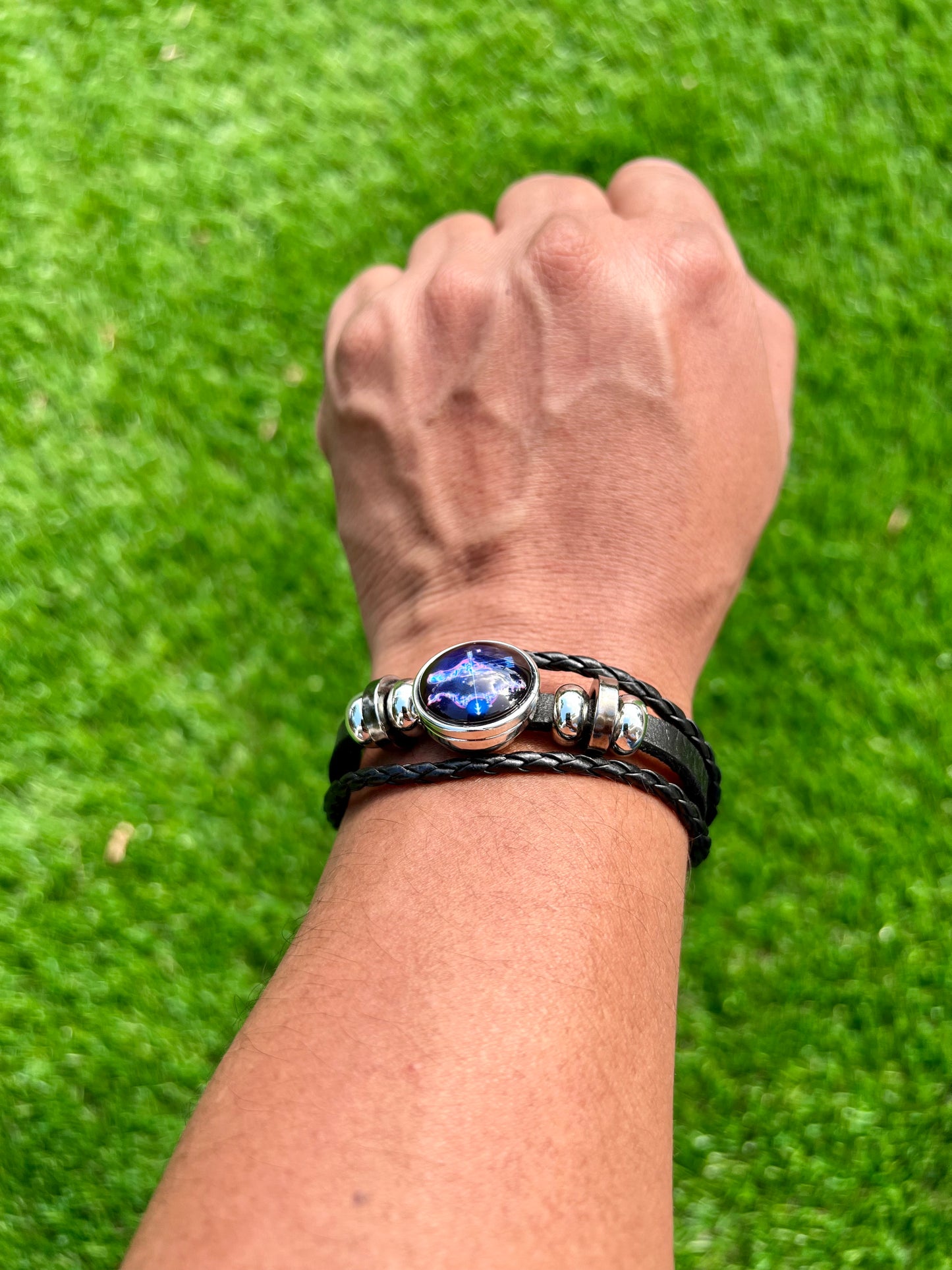 Zodiac Spirit Bracelet – Adjustable Leather Manifestation Bracelet for All 12 Signs