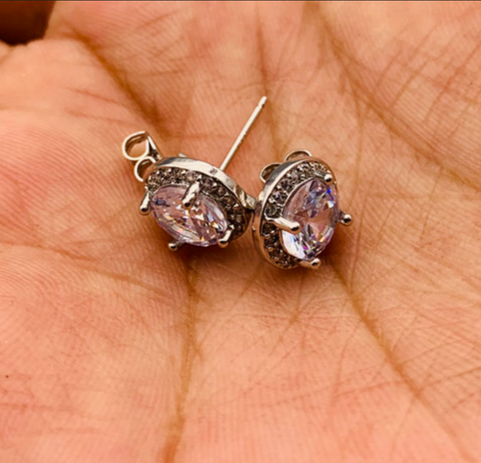 925 Silver Stud Earrings for Women Fashion Jewelry A Pair/set
