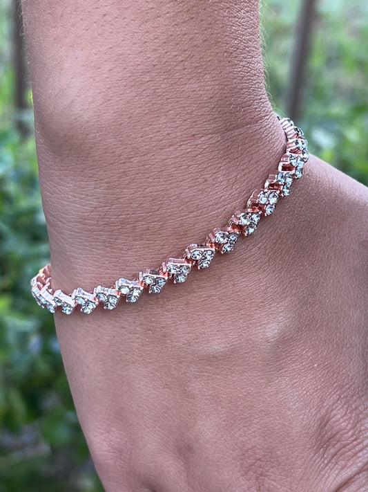 ‼️NEW Trend‼️ Beautiful Full Heart-Shaped Diamond Simple Crystal Zircon Alloy Bracelet🎁